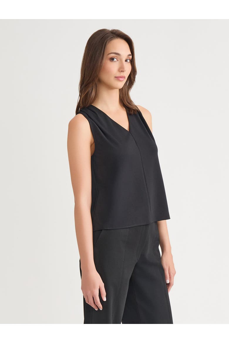 V Neck Pima Cotton Tank, Alternate, color, Black