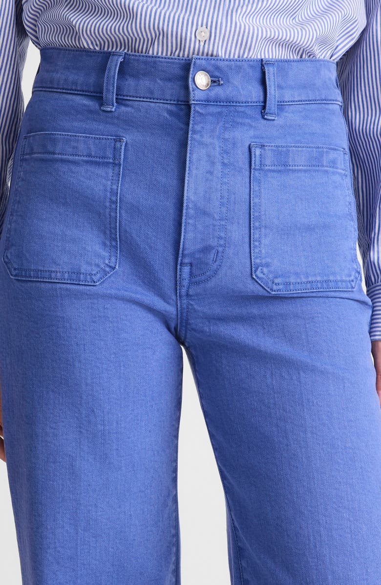Madewell The Emmy Patch Pocket Wide Leg Pants, Alternate, color, French Blue