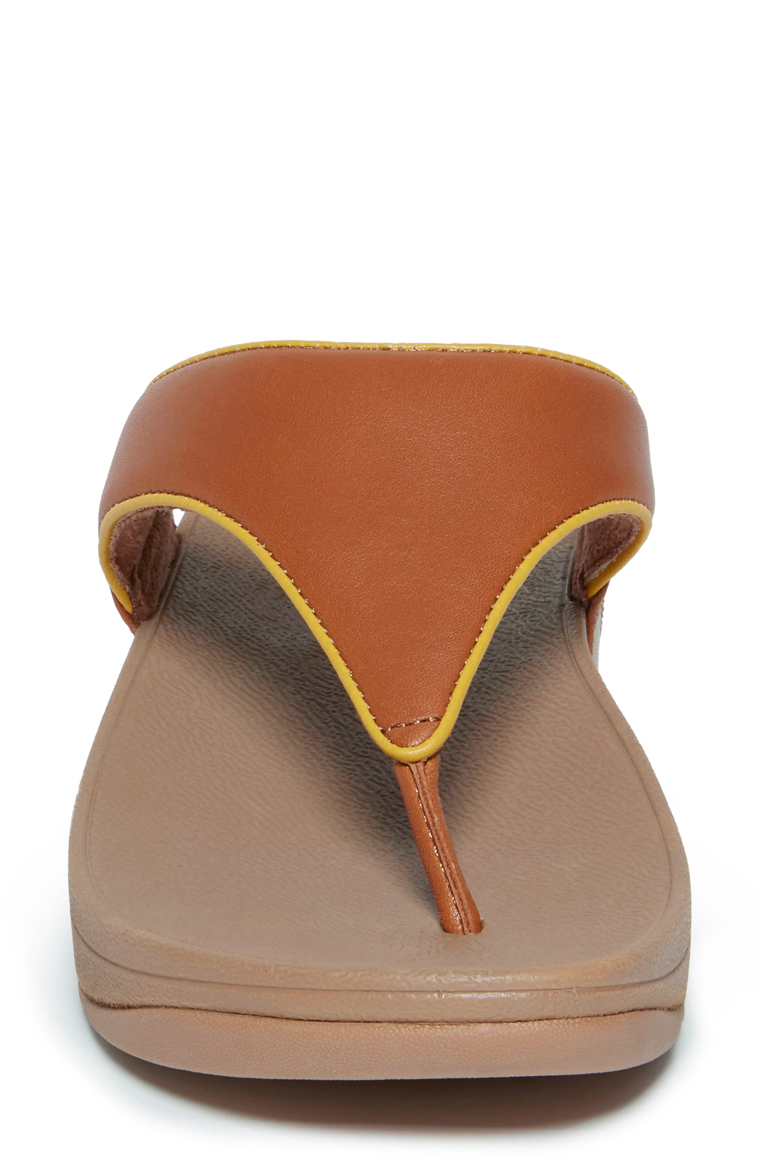 Lulu Wedge Flip Flop, Alternate, color, LIGHT TAN/ SUNSHINE YELLOW