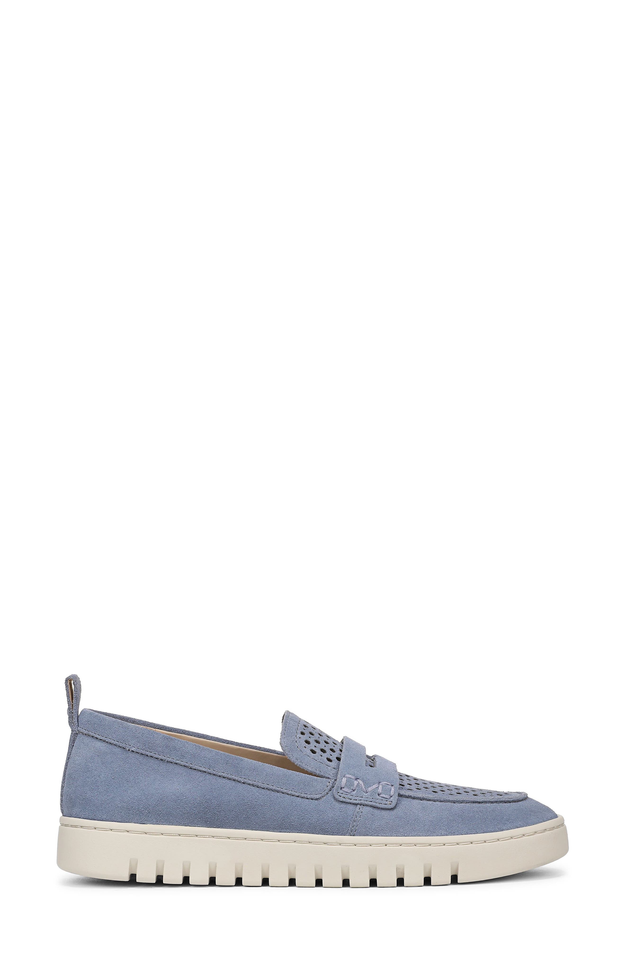 Vionic Uptown Perf Penny Loafer, Alternate, color, Pacific Blue