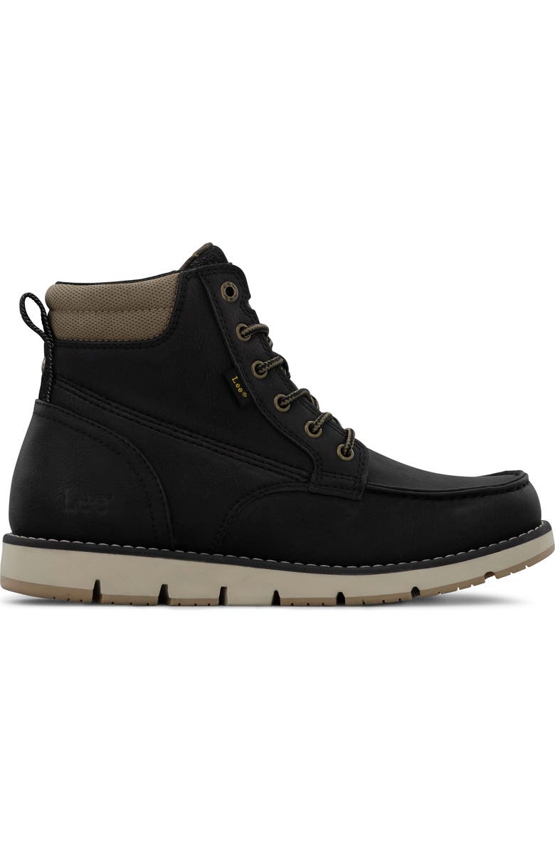 Lee Waylon Lace-Up Boot, Alternate, color, Black/ Driftwood/ Black Denim