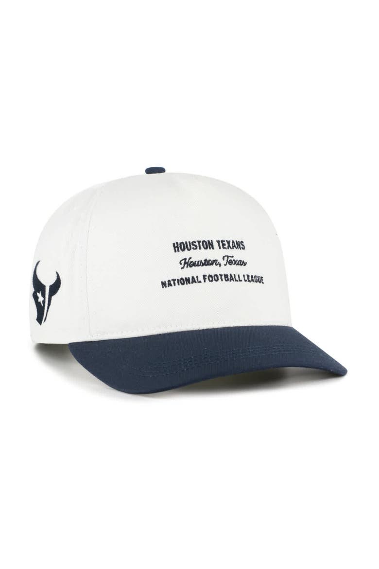 Men's '47  White Houston Texans Contemporary Two-Tone Hitch Adjustable Hat, Main, color, White