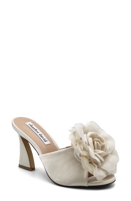 Charles David Karaoke Slide Sandal In Ivory