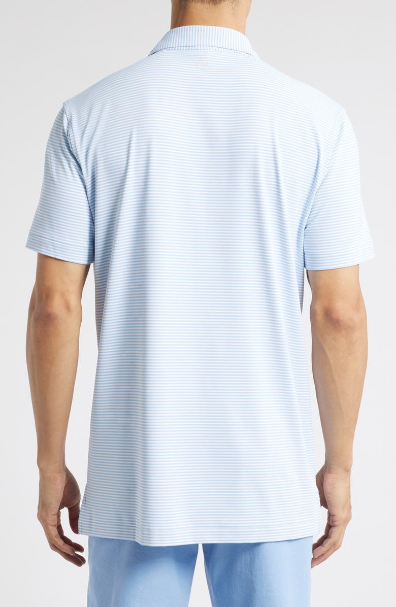 Peter Millar Ambrose Performance Jersey Polo, Alternate, color, White / Blue Frost