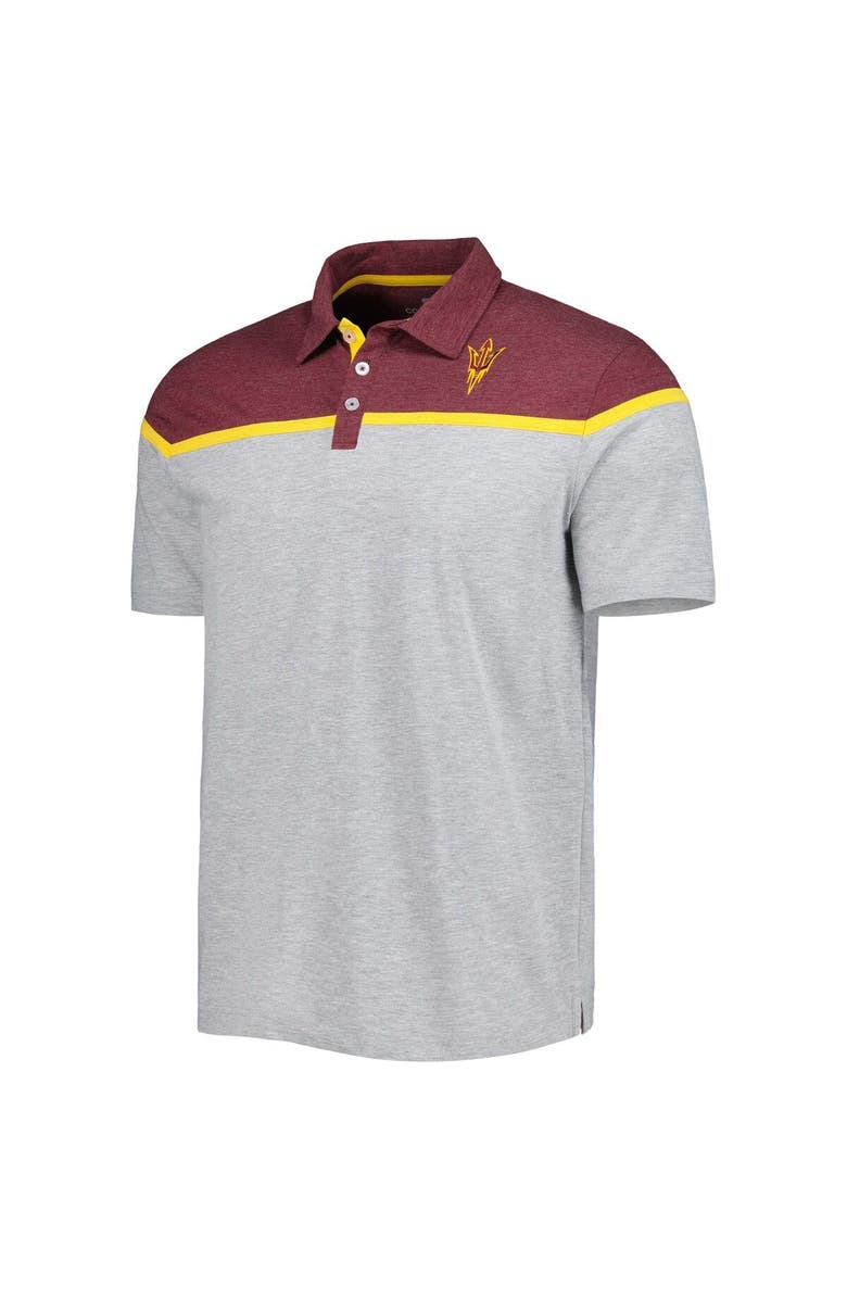 COLOSSEUM Men's Colosseum Heather Gray Arizona State Sun Devils Chamberlain Polo, Alternate, color, 