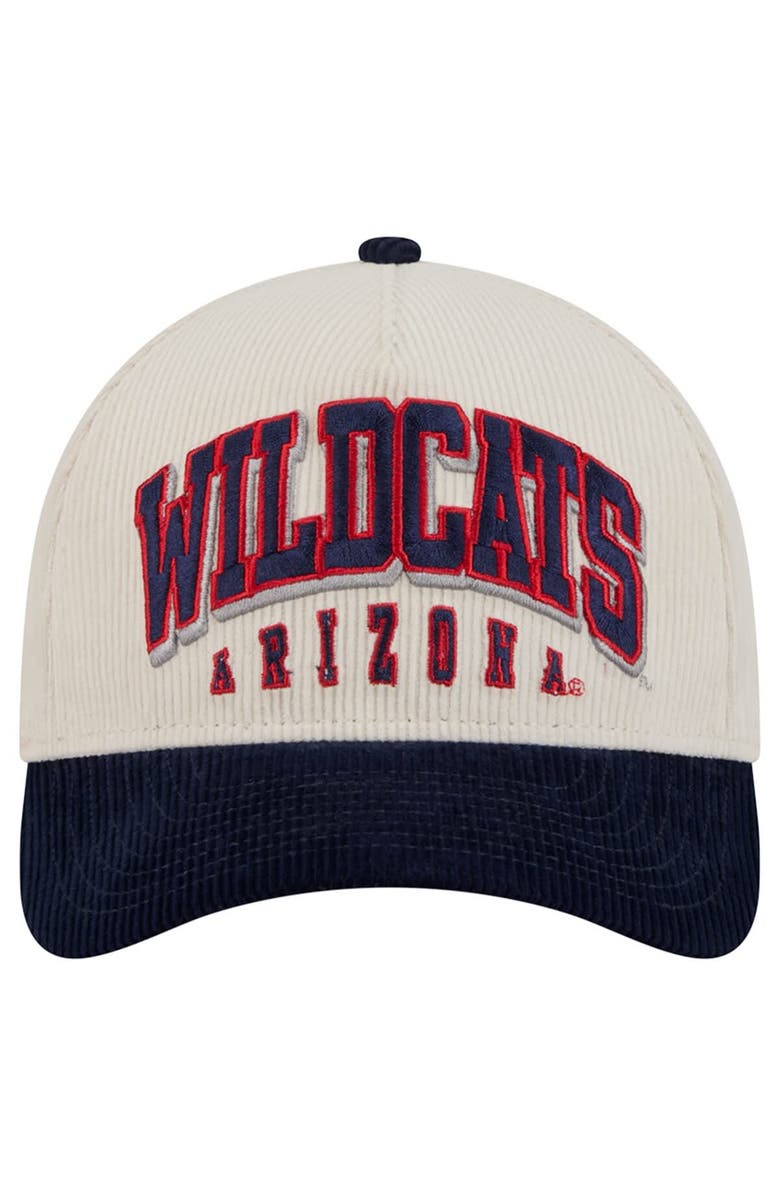 New Era Men's New Era Navy/Cream Arizona Wildcats Arch Two-Tone Corduroy 9FORTY A-Frame Adjustable Hat, Alternate, color, Navy
