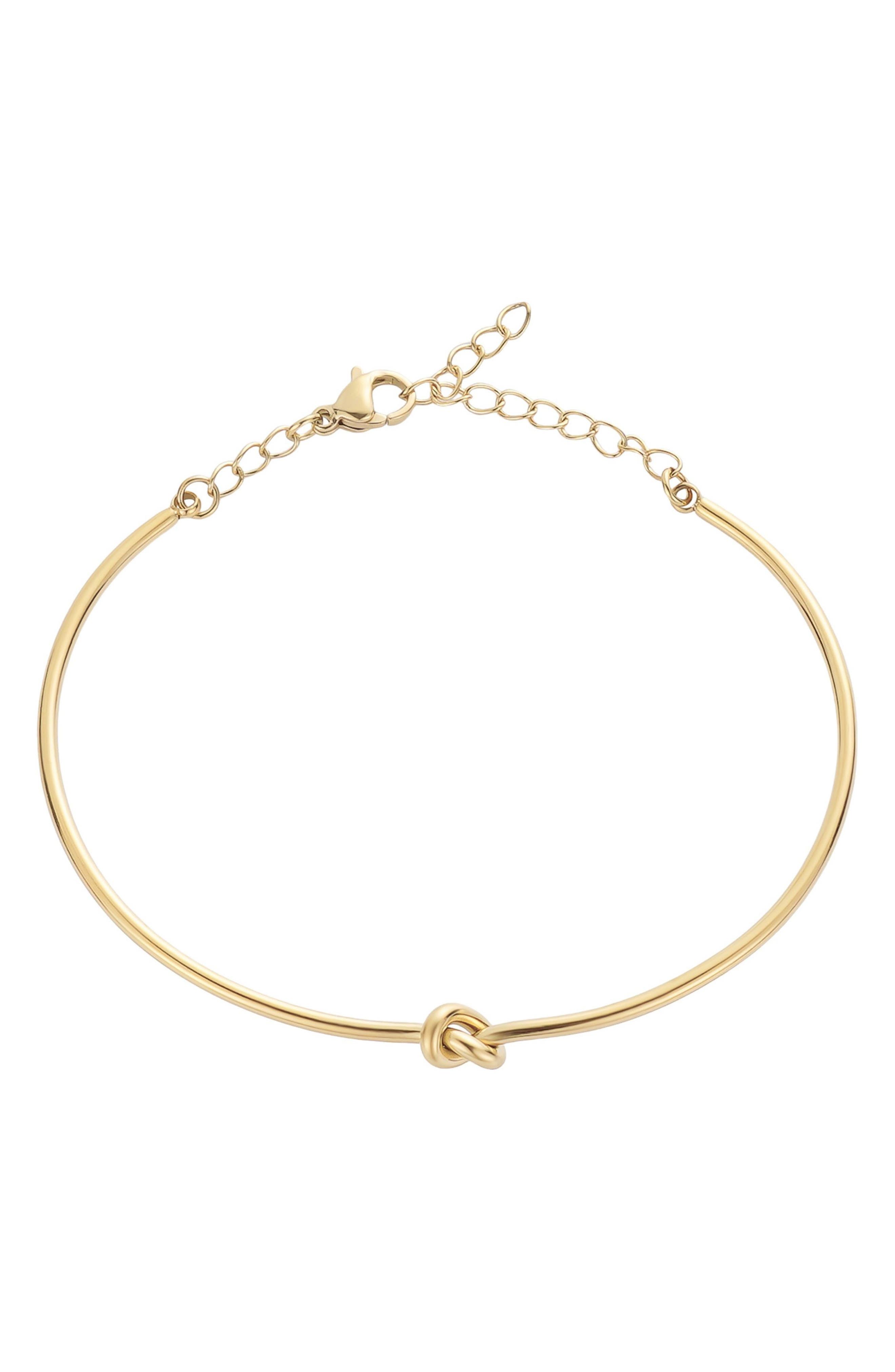 Adornia 18K Gold Plated Twisted Knot Bracelet