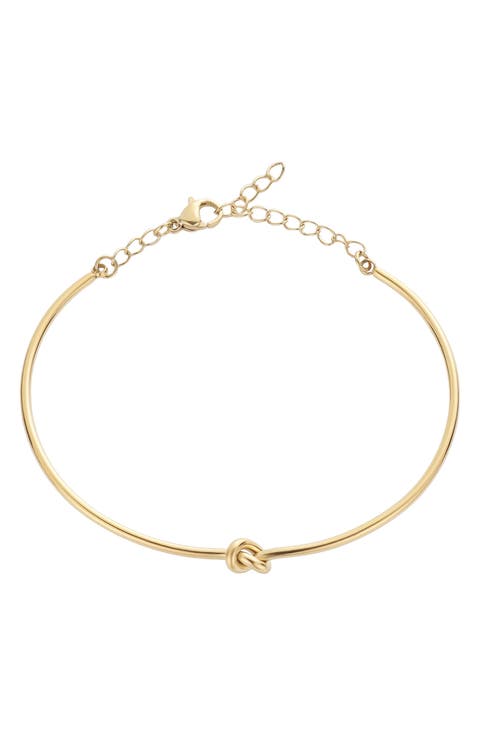 18K Gold Plated Twisted Knot Bracelet