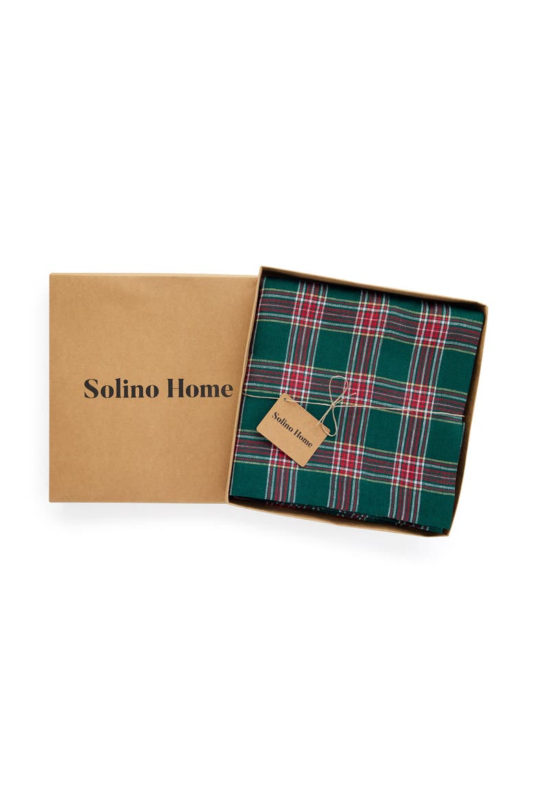 Linen Tablecloth - Green Tartan Plaid, Alternate, color, Green