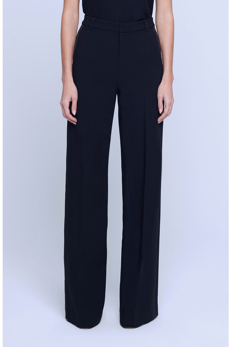Livvy High Rise Tux Trousers, Main, color, BLACK