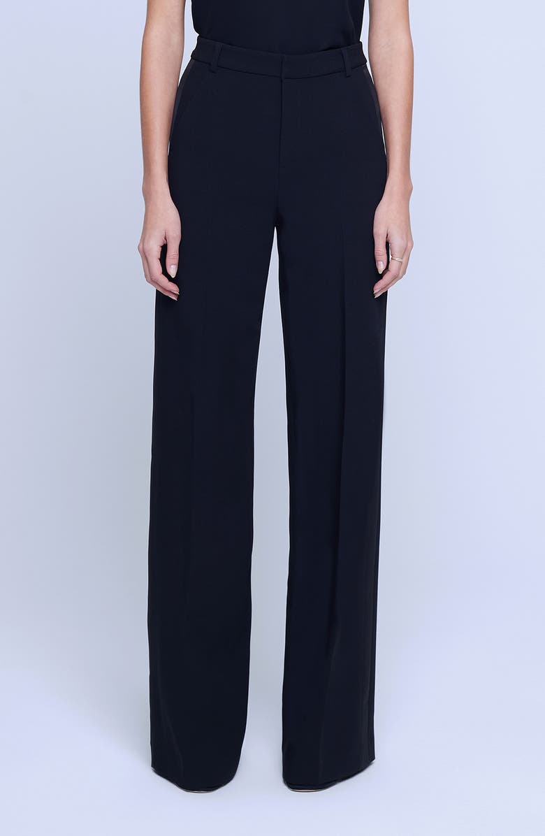 L'AGENCE Livvy High Rise Tux Trousers, Main, color, Black