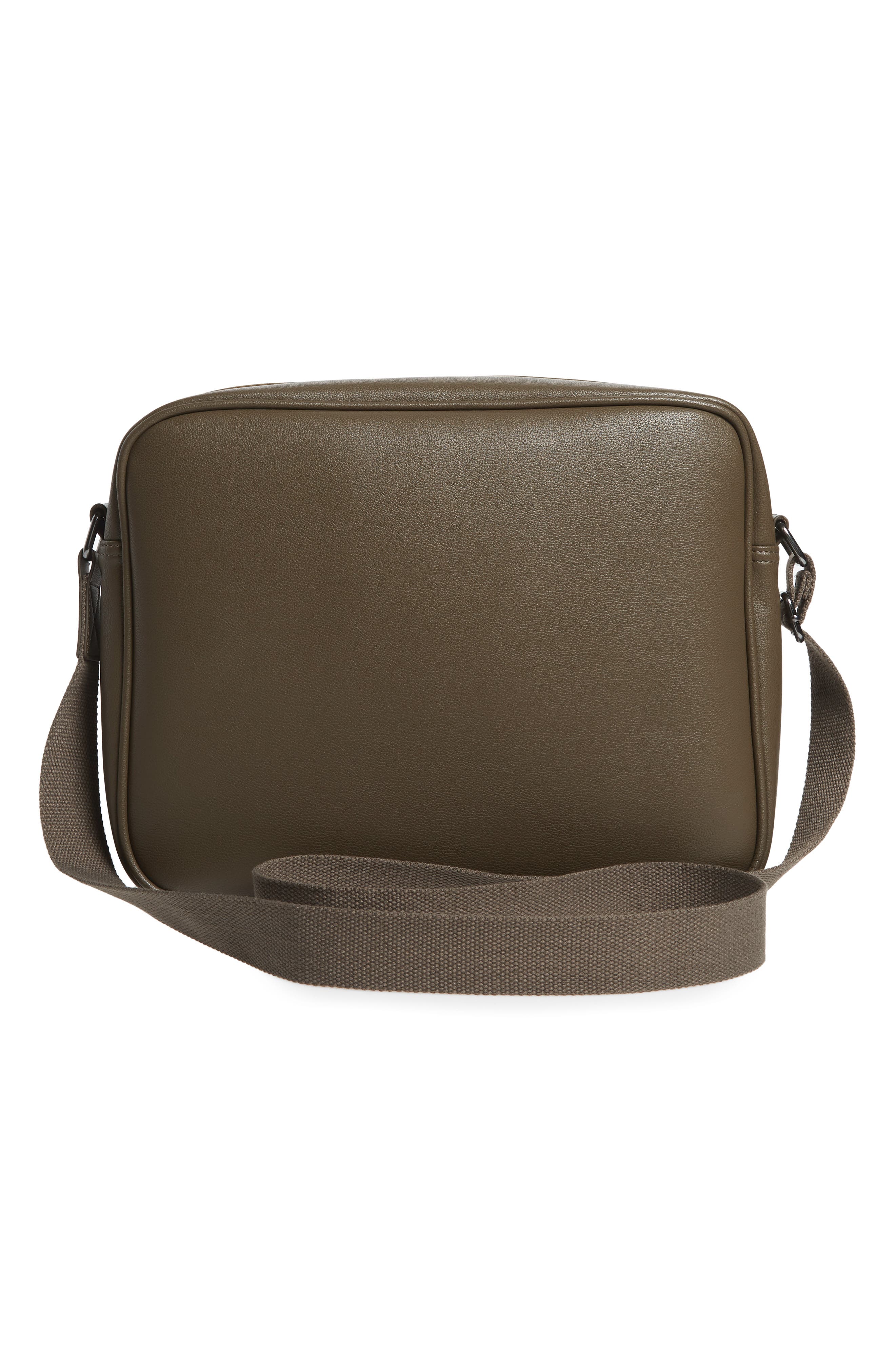 Tabla Dispatch Faux Leather Messenger Bag, Alternate, color, OLIVE