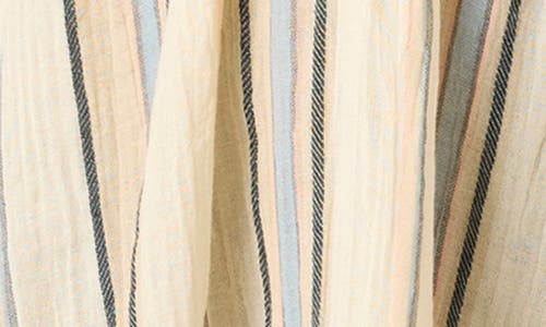 O'neill Juniors' Natalya Cotton Striped Mini Dress In Tapioca