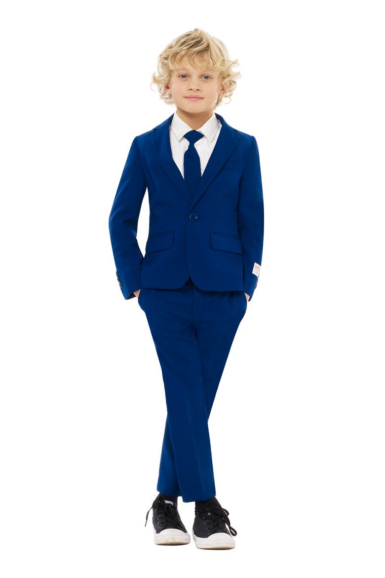 Navy Royale Two-Piece Suit & Tie, Alternate, color, BLUE