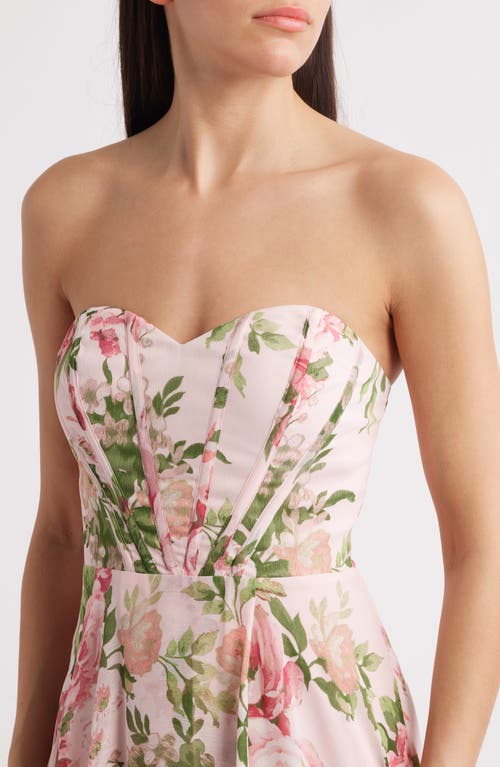 Lulus Vivian Strapless Corset Gown