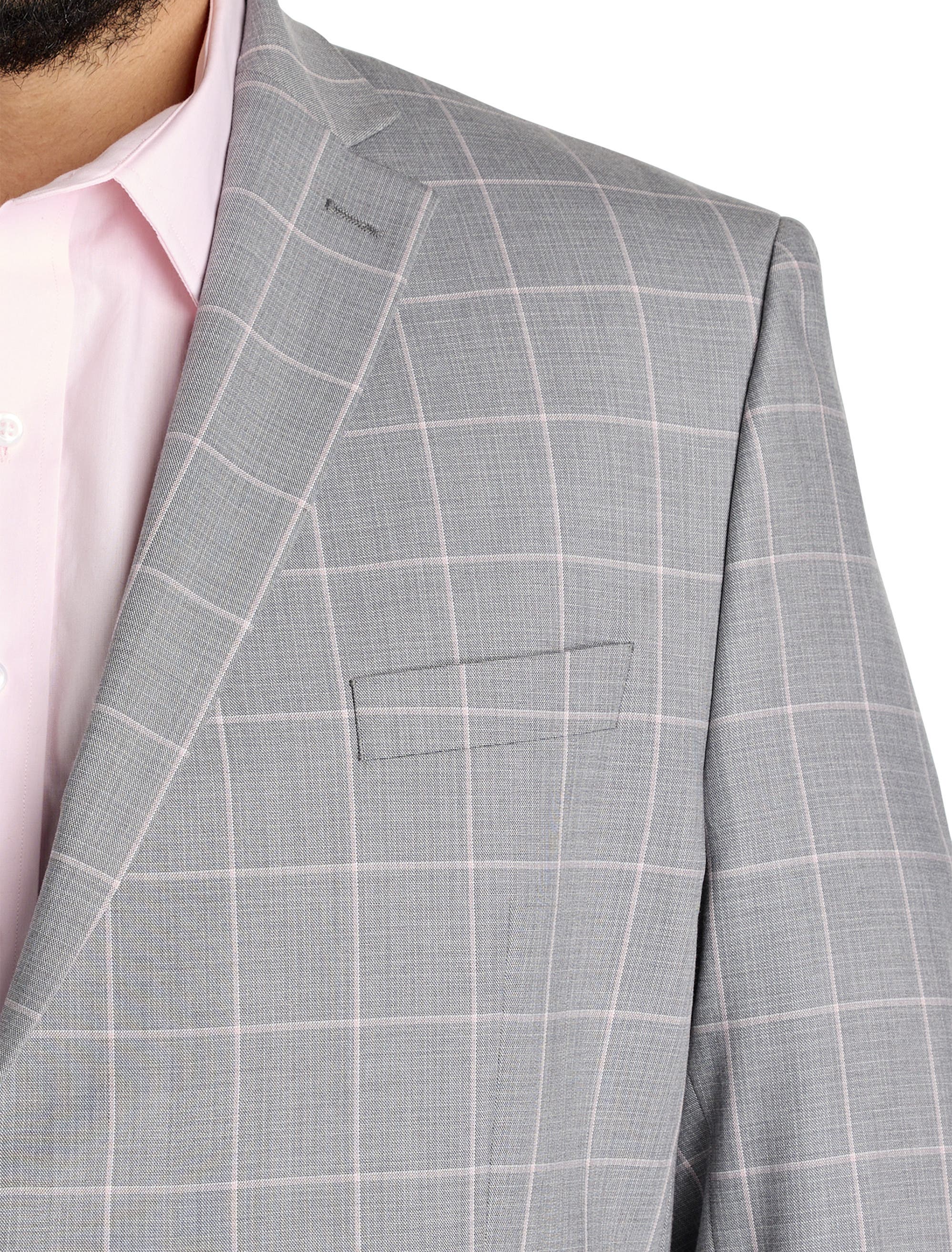 Big & Tall Windowpane Suit Jacket - image 2