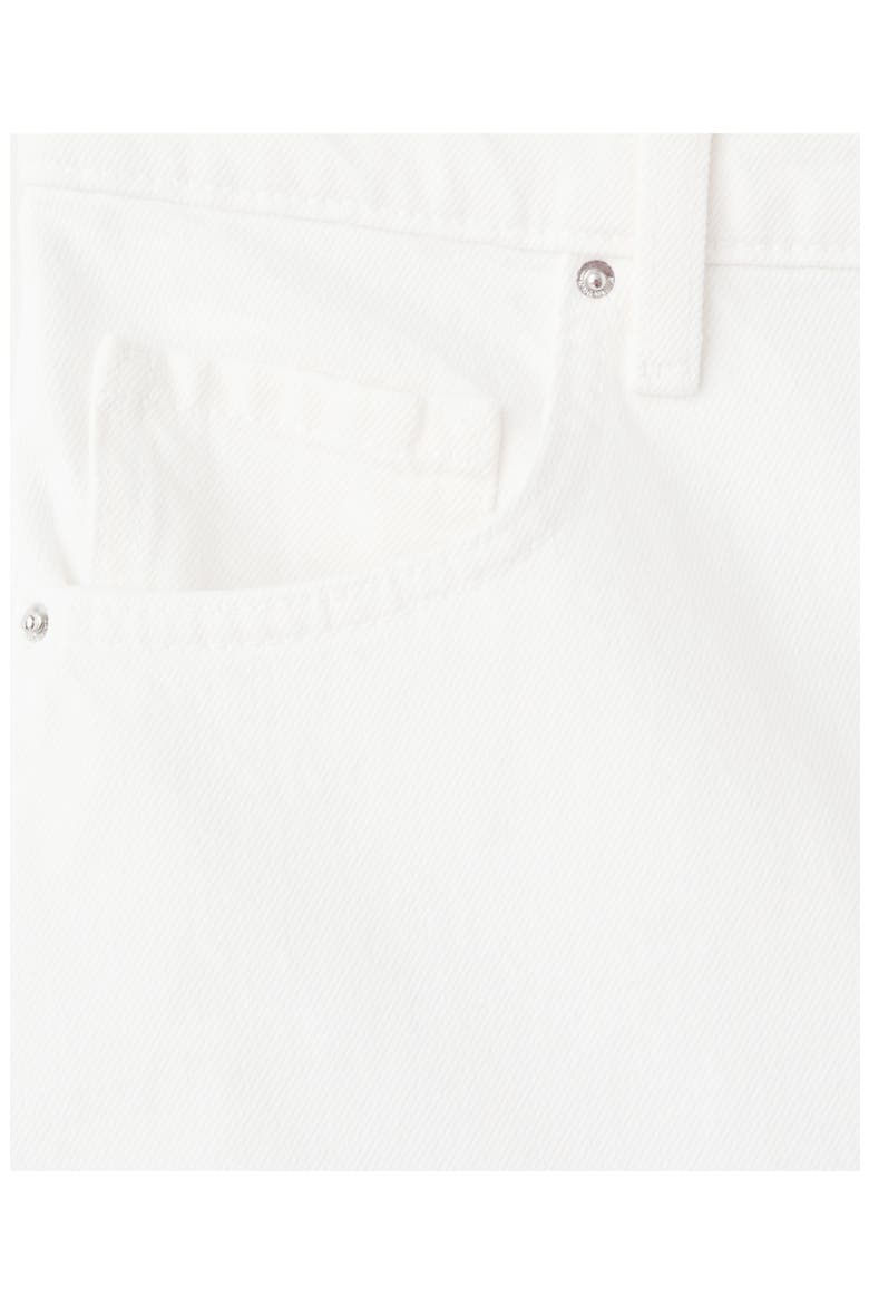 High Waist Straight Fit Denim Shorts, Alternate, color, WHITE