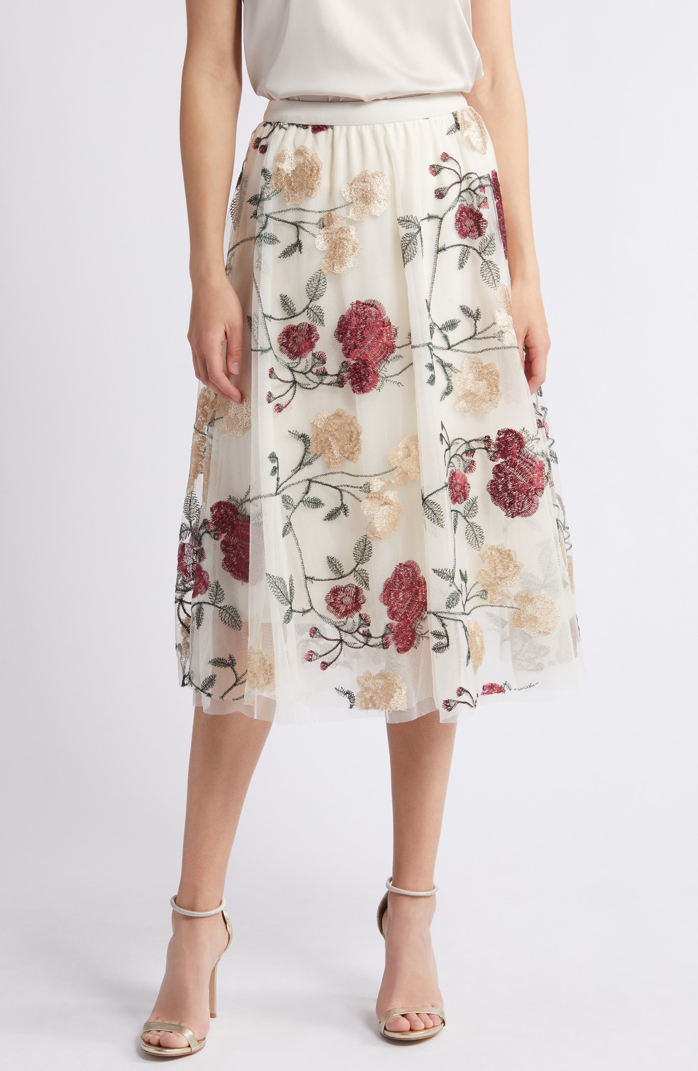 Virginia Floral Midi Skirt - image 3