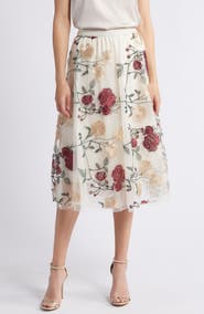 NIKKI LUND Virginia Floral Midi Skirt