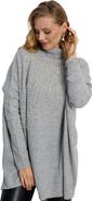 SAACHI Faux Pearl Turtleneck Tunic Sweater