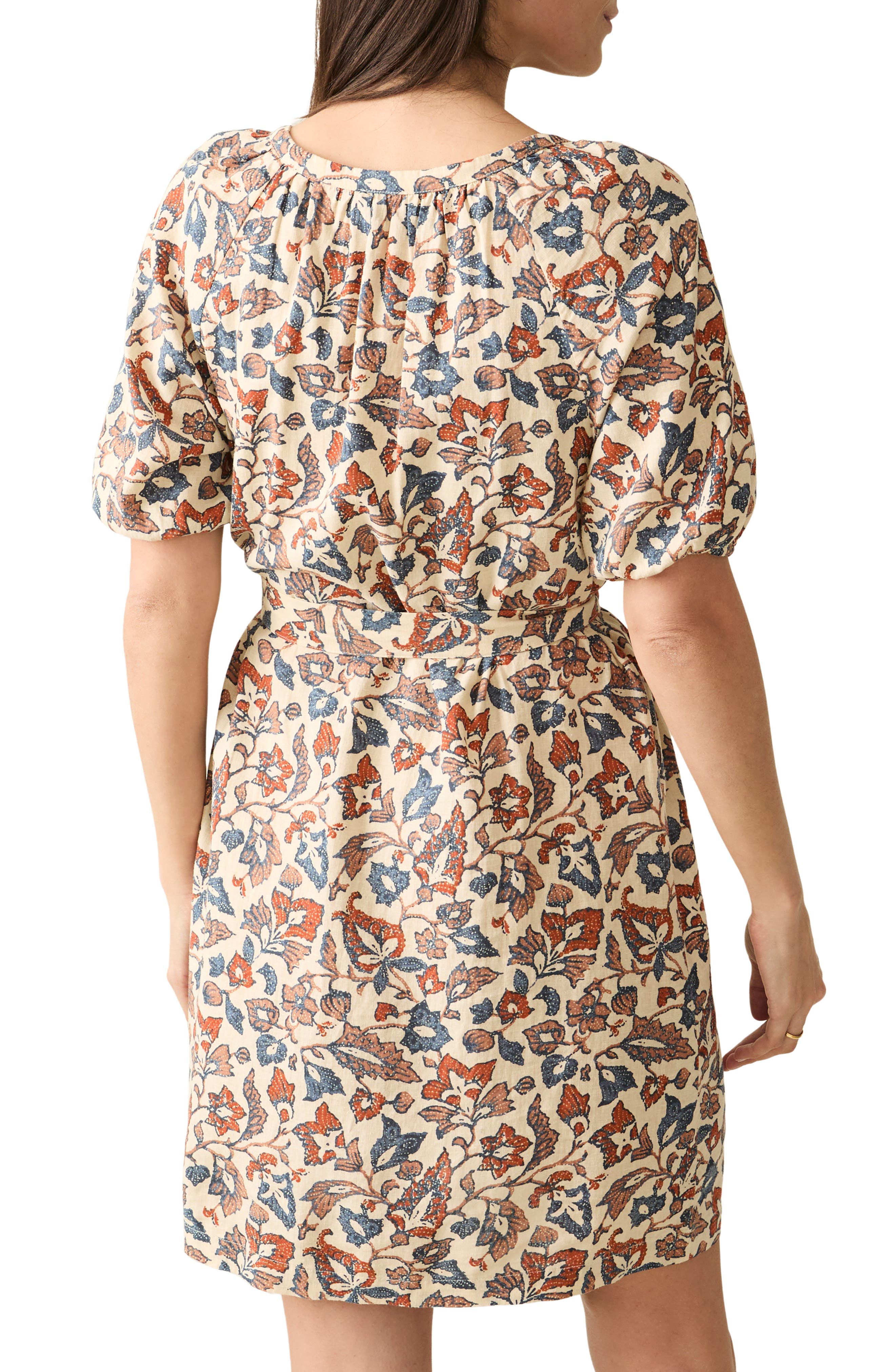 Carmel Floral Linen Blend Dress - image 2