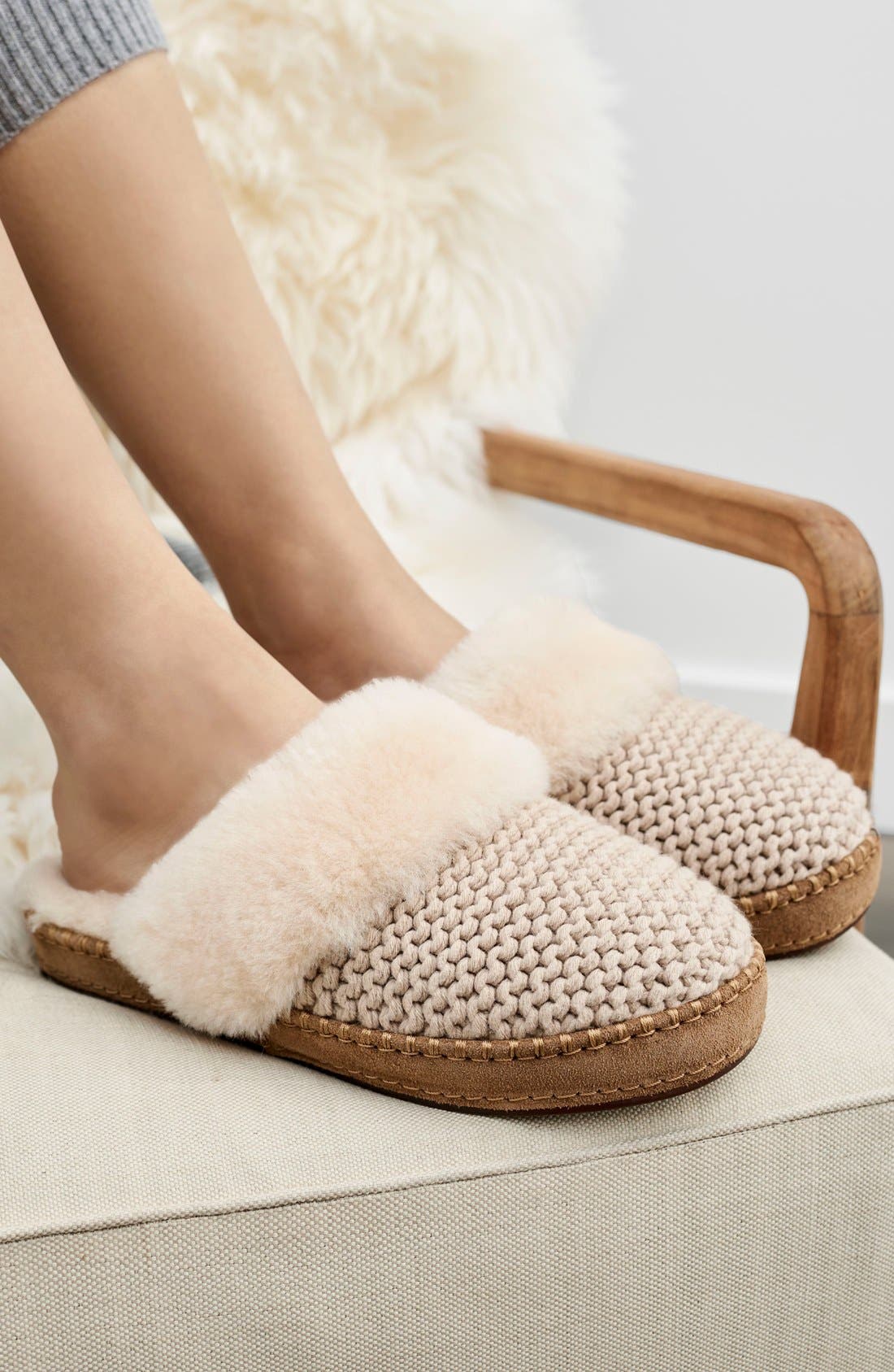 UGG<sup>®</sup> Aira Knit Scuff Slipper, Main, color, 