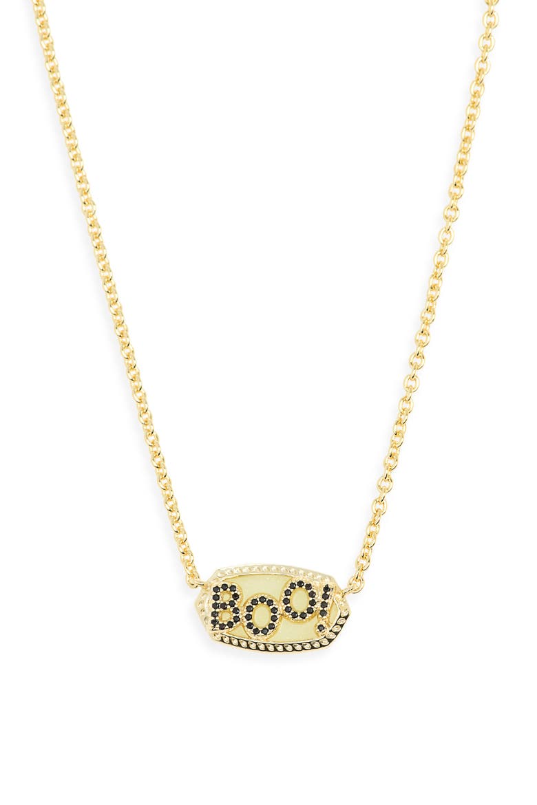 Elisa Boo Reversible Pendant Necklace, Alternate, color, GLD WHT GLOW IN DARK