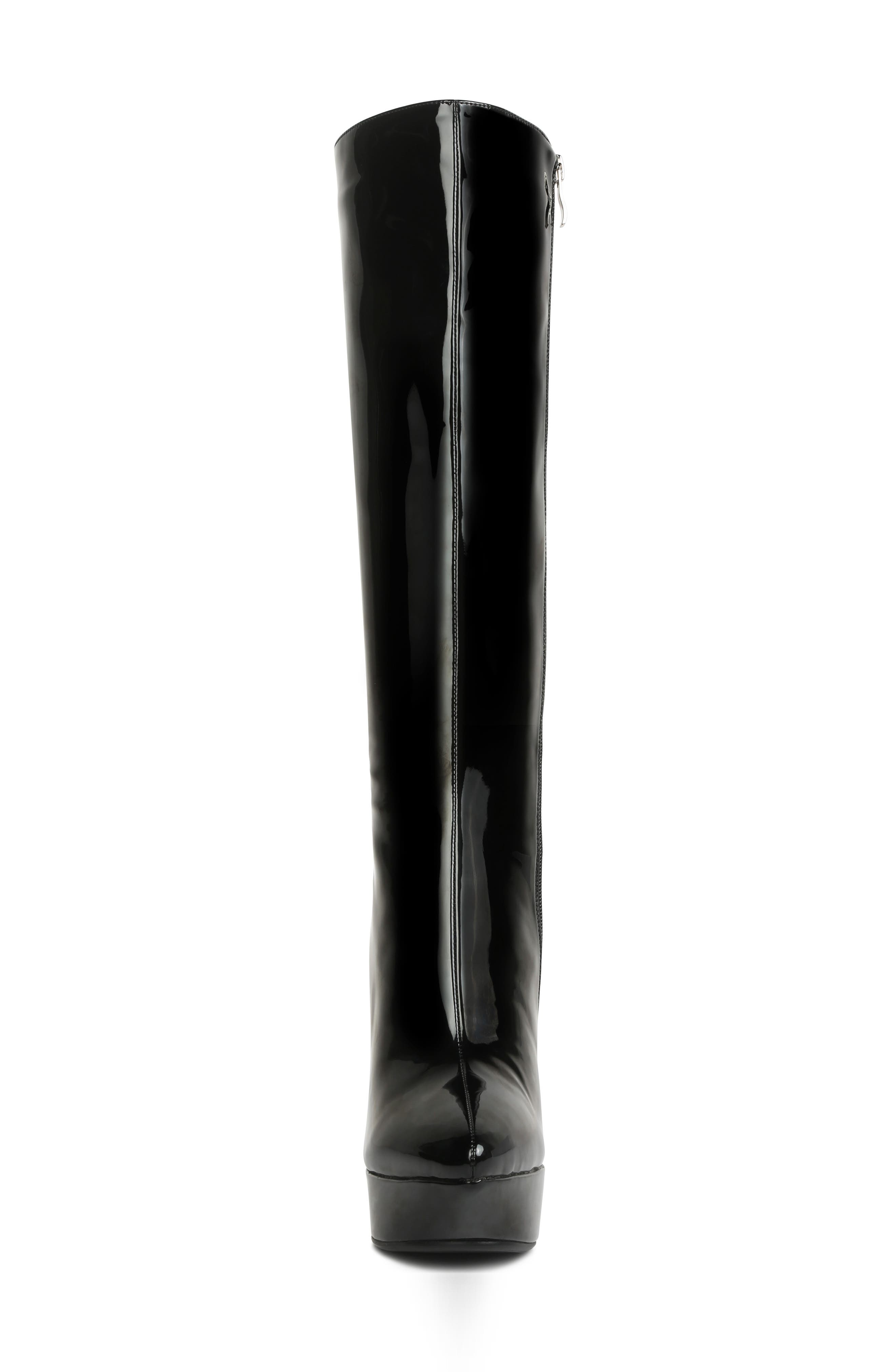 Rag & Co Chatton Platform Knee High Boot, Alternate, color, Black