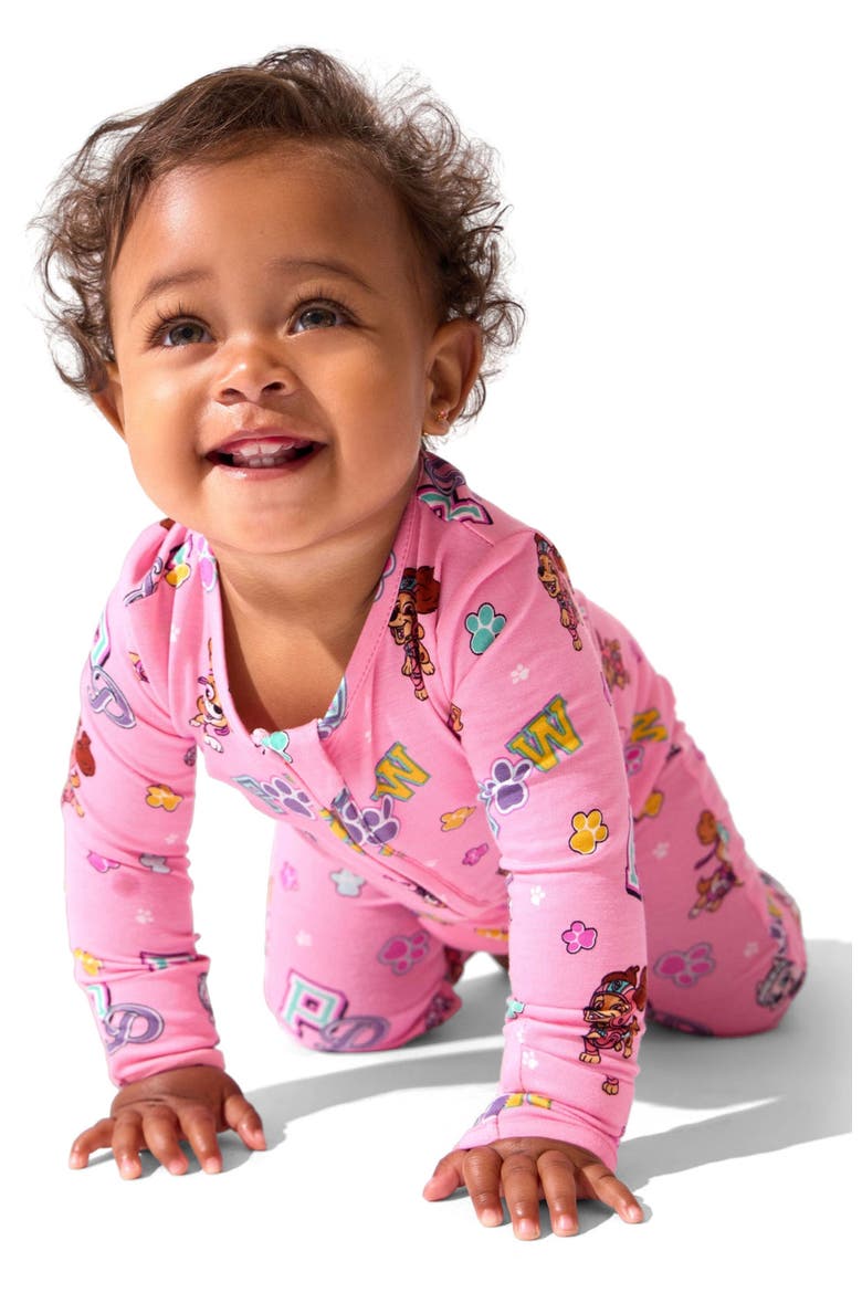 Baby PAW Patrol Varsity Pink Convertible Footie, Alternate, color, PAW Patrol: Varsity Pink