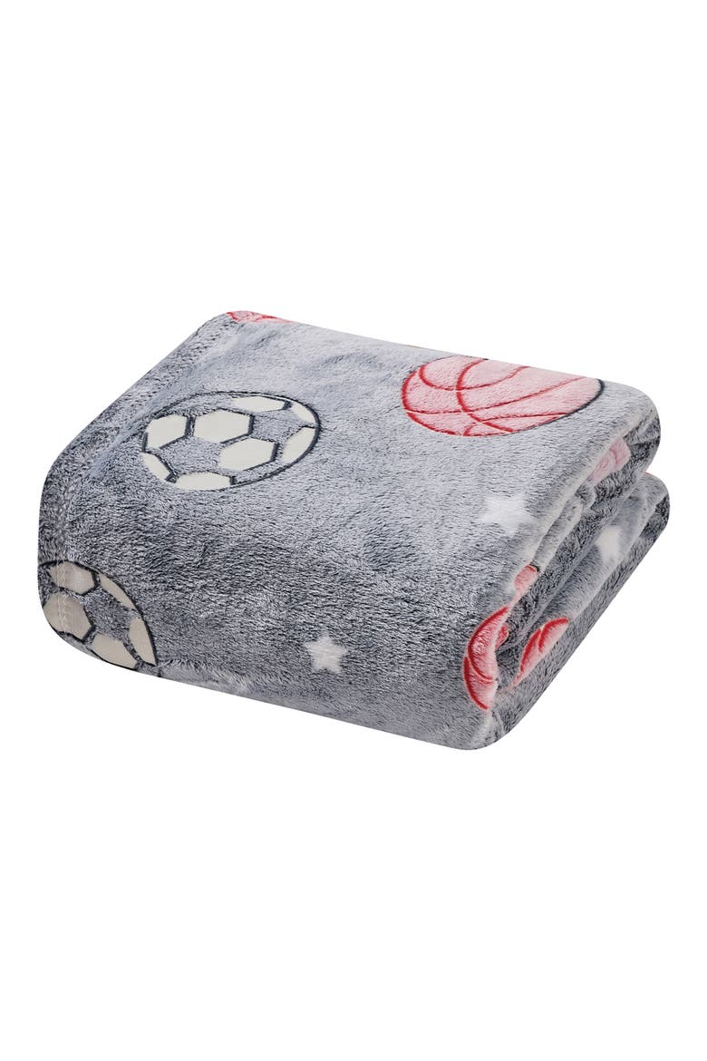 Glow-in-the-Dark Fleece Throw Blanket, Main, color, ALL-STAR