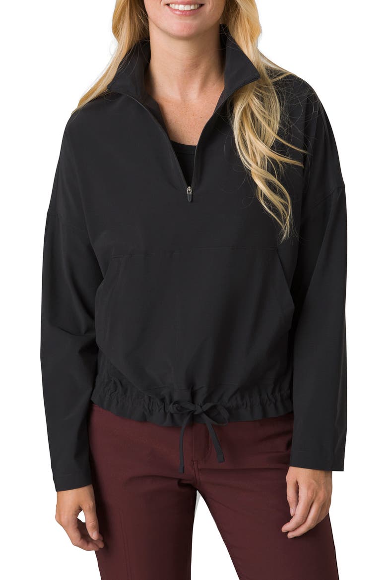 Railay Half Zip Pullover, Main, color, BLACK