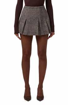 Naked Wardrobe Glen Plaid Pleated Miniskirt