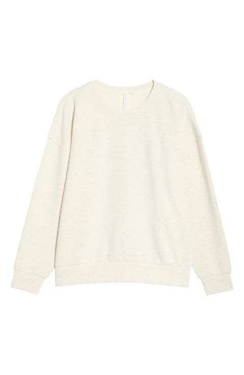 Soft Luxe Boxy Knit Crew Sweatshirt