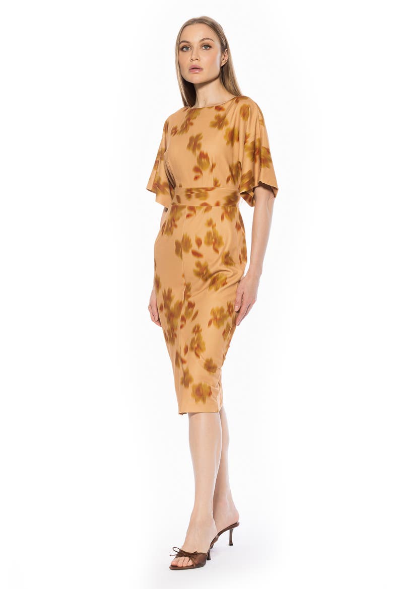 Mila V-Back Dress, Alternate, color, YELLOW MULTI
