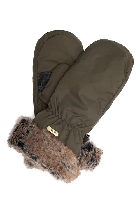 Primrose Waterproof Insulated Mittens with Faux Fur Trim