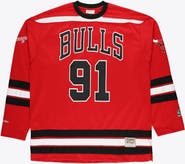 Mitchell & Ness Men's Mitchell & Ness Dennis Rodman Red Chicago Bulls Big & Tall NBA Hockey Jersey