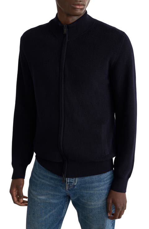 Merino Wool Full Zip Cardigan