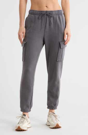 YOGALICIOUS Washed Fleece City Chic Cargo Pants