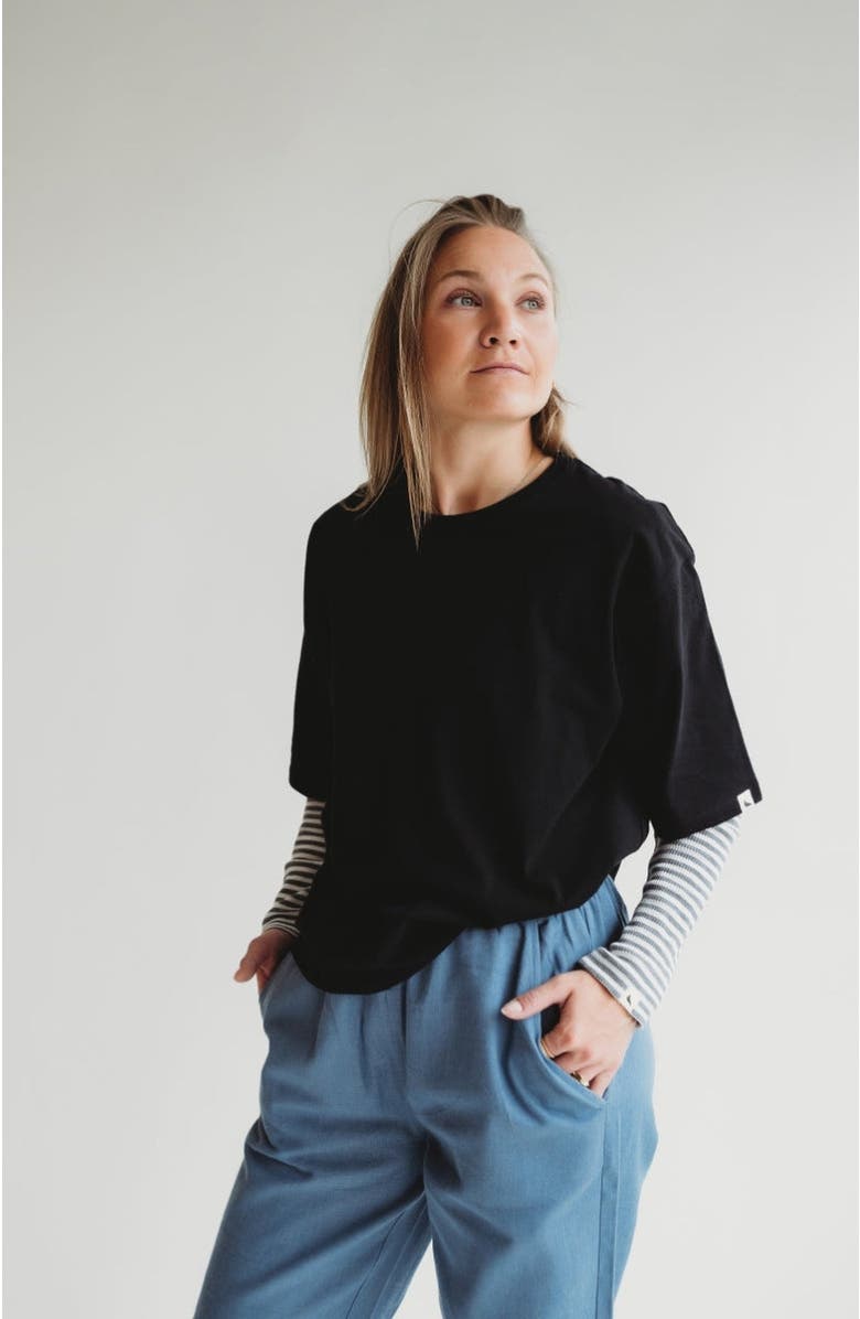 Turtledove London Organic Cotton Elsie Oversized T-Shirt, Alternate, color, Black