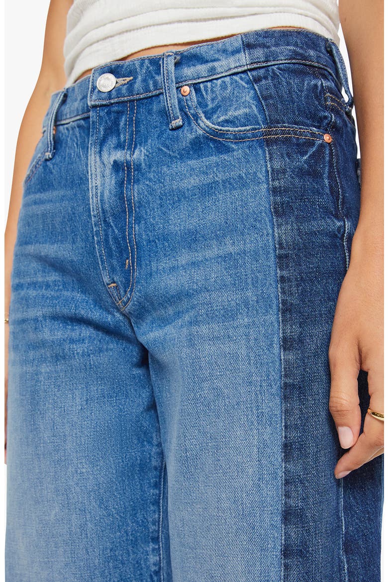 The Maven Frayed Denim Bermuda Shorts, Alternate, color, DOUBLE STACKED