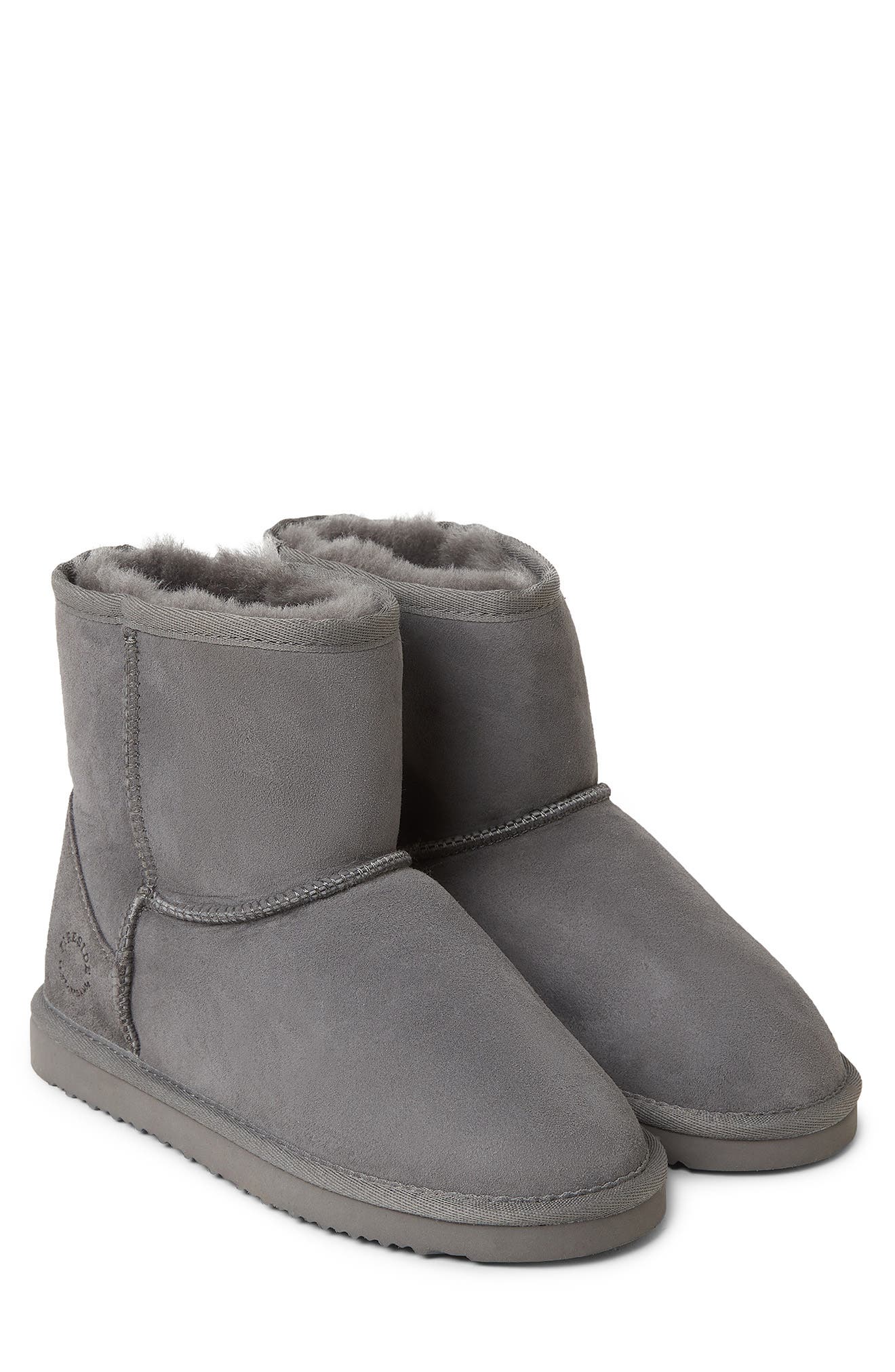 FIRESIDE BY DEARFOAMS Rosebery 6" Genuine Shearling Pull-On Boot, Alternate, color, GREY