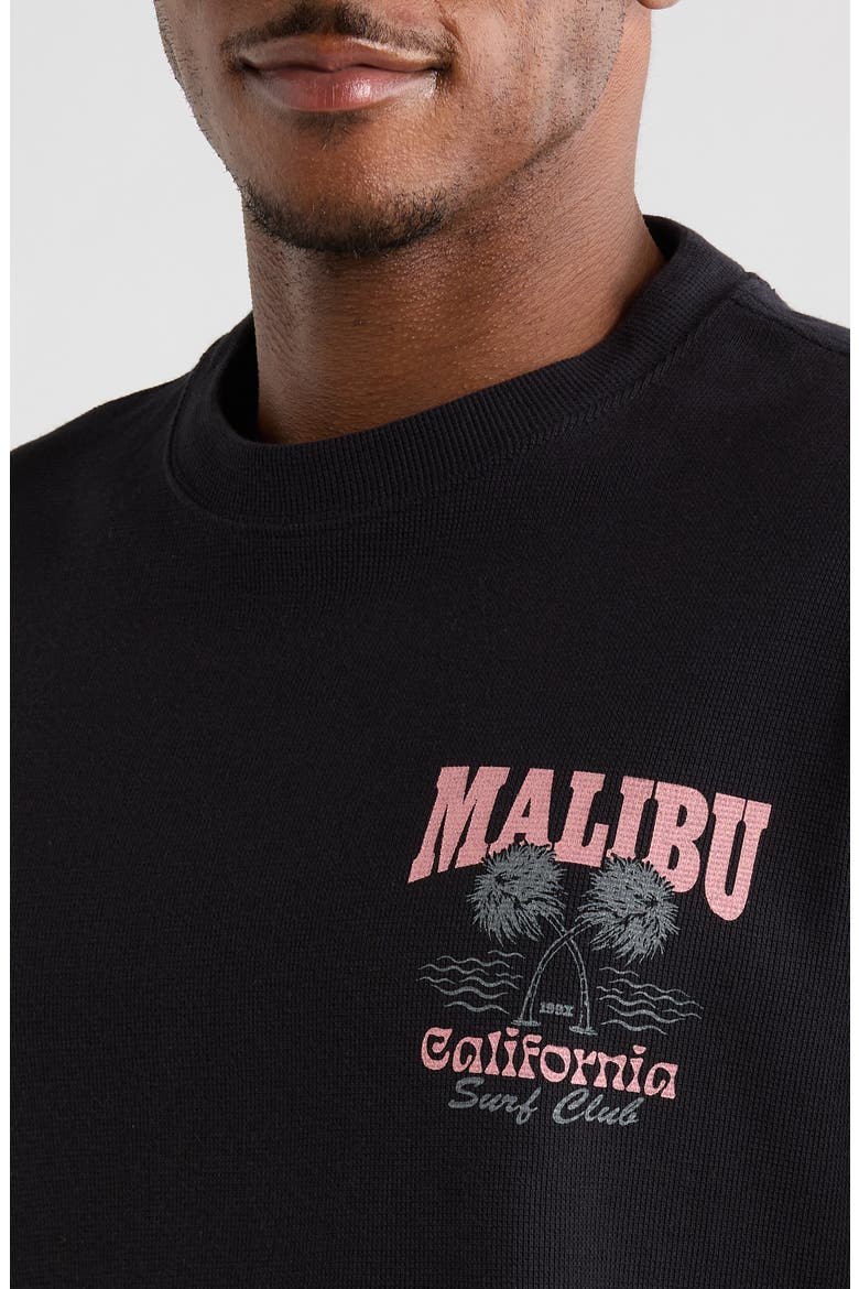Malibu Graphic Cotton T-Shirt, Alternate, color, BLACK