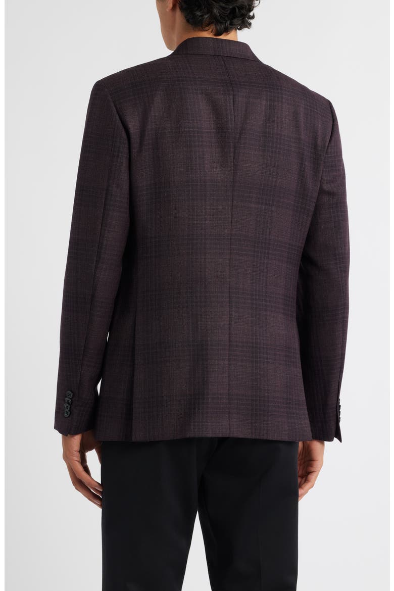 Bleeker Purple Shadow Check Slub Wool Blend Sport Coat, Alternate, color, PURPLE