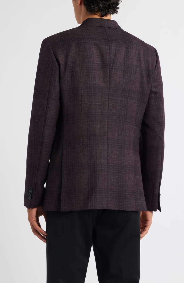 John Varvatos Star USA Bleeker Purple Shadow Check Slub Wool Blend Sport Coat, Alternate, color, Purple