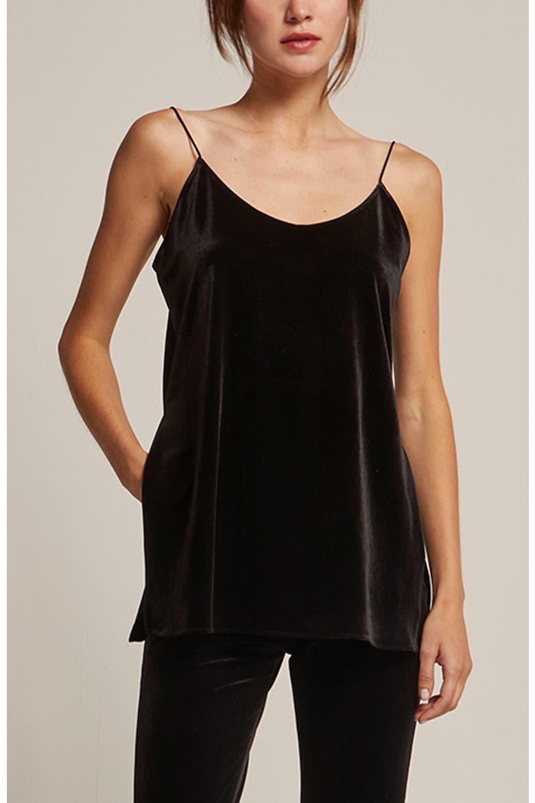 Velvet Cami Top, Main, color, Black