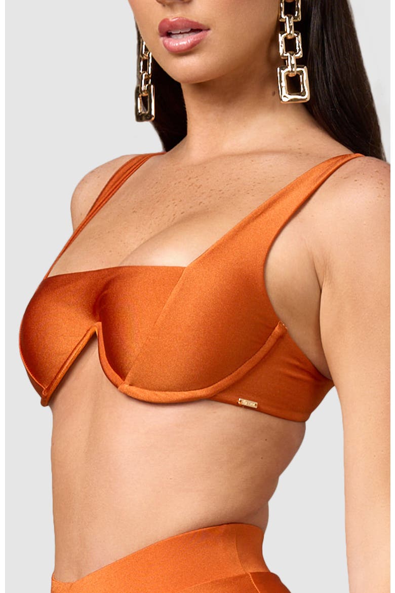 Chance Bikini Top, Alternate, color, Burnt Orange