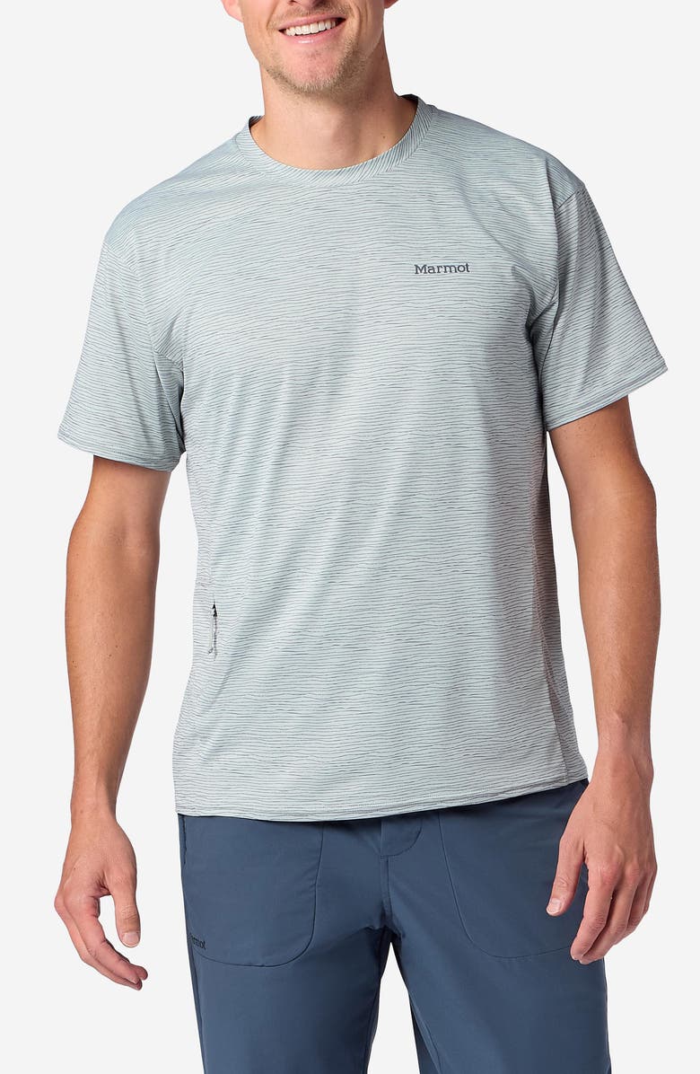 Marmot AirExchange SolarShield UPF Crewneck T-Shirt, Main, color, Boulder Crack Frequency