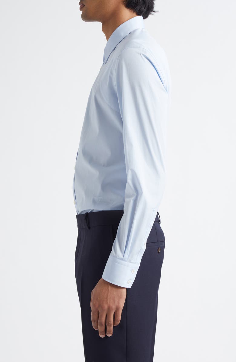 McQueen T-Bar Harness Poplin Button-Up Shirt, Alternate, color, Shirting Blue