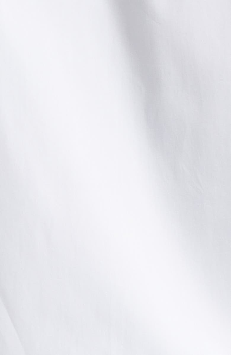 McQueen Ceremonial Soutache Embellished Cotton Poplin Button-Up Shirt, Alternate, color, Optical White