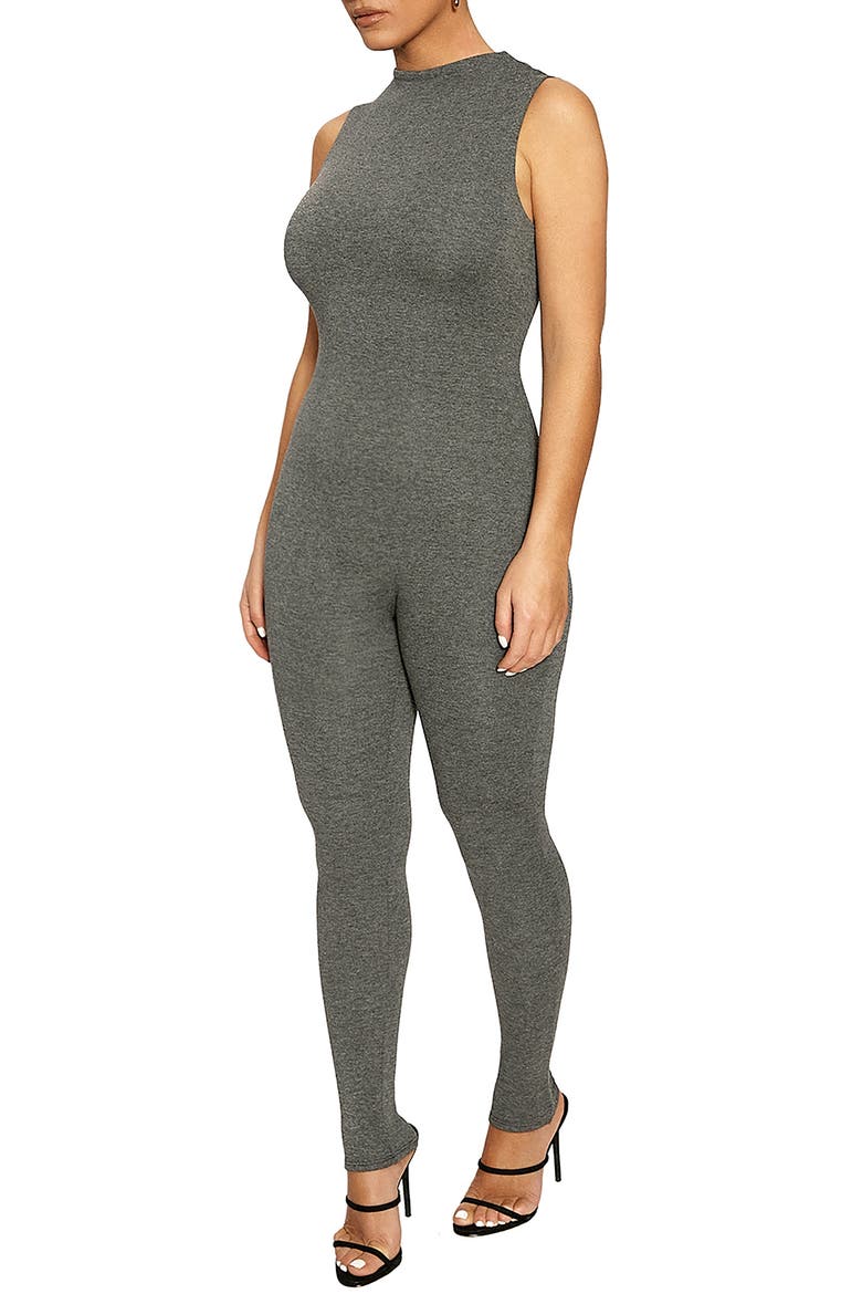 NW Sleeveless Sculpt Jumpsuit, Alternate, color, CHARCOAL